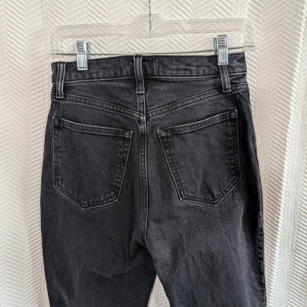 Abercrombie & Fitch The Kick Flare Ultra High Rise Jeans Black Denim Size 26/2R - Picture 6 of 8